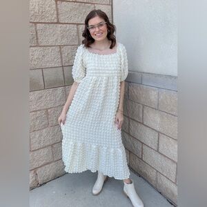 NWT Simply Southern Cream Maxi Bubble Dress Size XXL